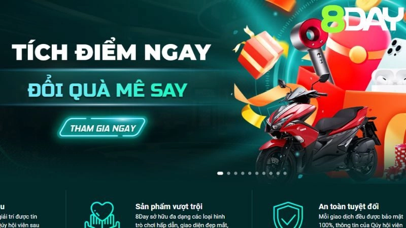 Chương trình nạp tiền, 8day tặng thưởng