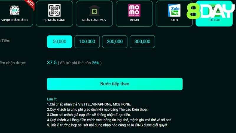 Các lưu ý khi rút tiền 8day cần phải biết
