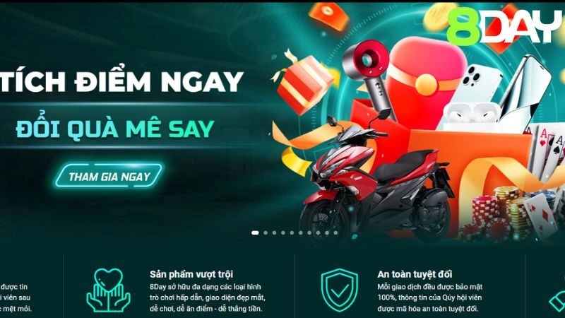 Các sảnh game nổi bật của 8day